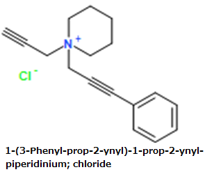 CAS#1-(3-Phenyl-prop-2-ynyl)-1-prop-2-ynyl-piperidinium; chloride
